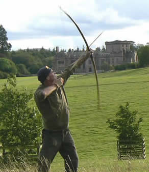 Tutor and bowyer Tony Saunders - click here for short video of a summer longbow course