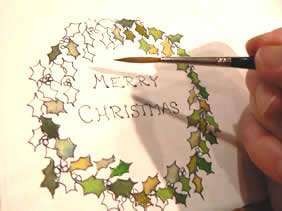 Christmas Cards in Pen and Wash with Margaret Jarvis