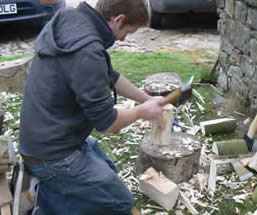 Pole Lathe turning Workshop at Greystoke Cycle Cafe with Chris Helliwell - Click on here to see all photos of the last day here